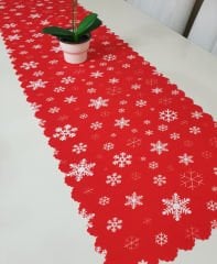 Yılbaşı Temalı Dekoratif Runner Örtü 40x140cm