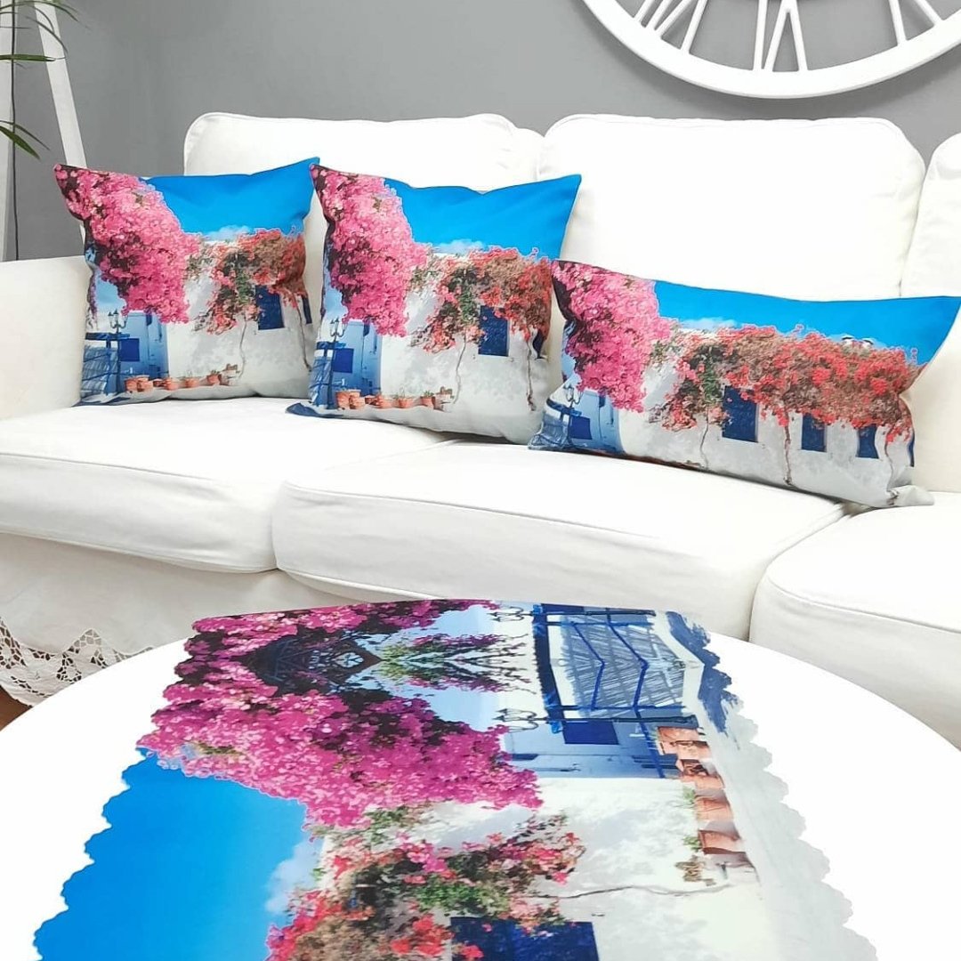 İlkbahar Desen Kırlent Kılıfı 3 lü Kombin Set