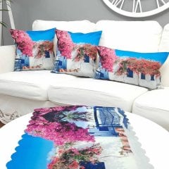 İlkbahar Desen Kırlent Kılıfı 3 lü Kombin Set