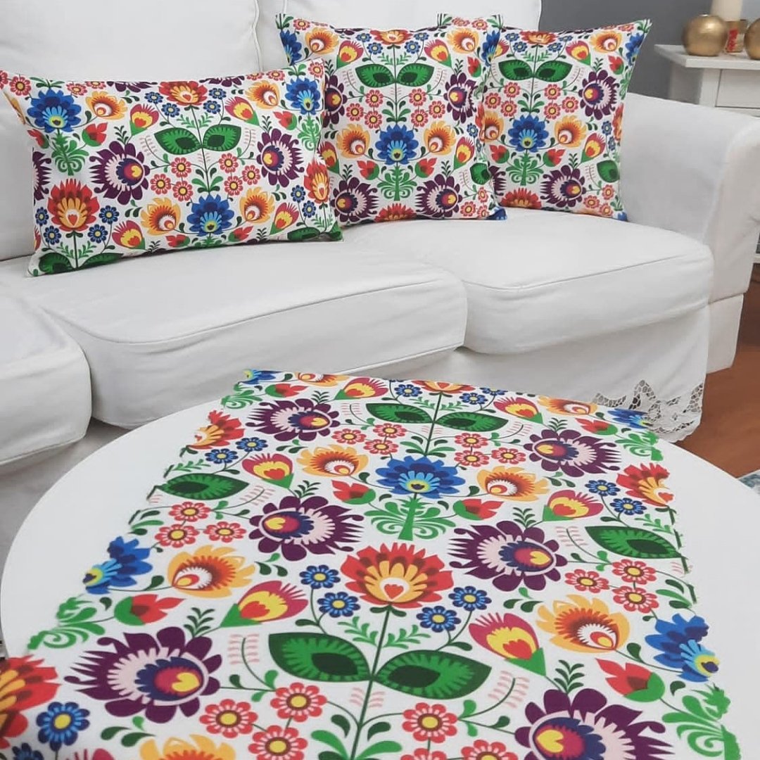 İlkbahar Desen Kırlent Kılıfı 3 lü Kombin Set