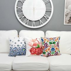 İlkbahar Desen Kırlent Kılıfı 3 lü Kombin Set