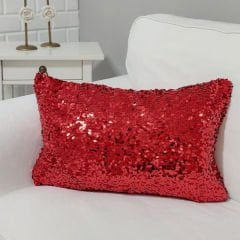 Pul Payetli Kırlent Kılıfı Armut Gözyaşı