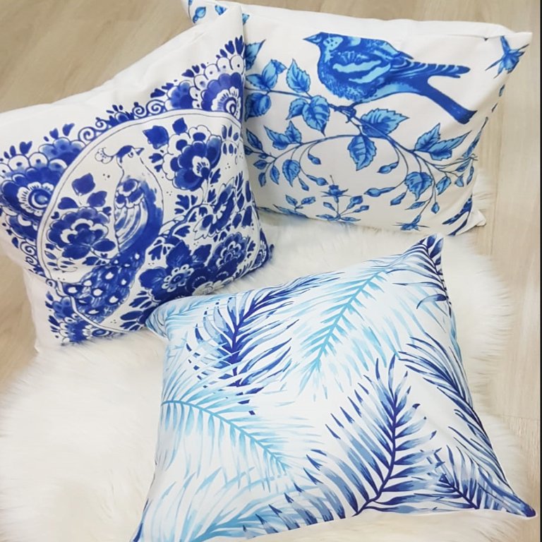 Çini Desen Kırlent Kılıfı 3 lü Kombin Set