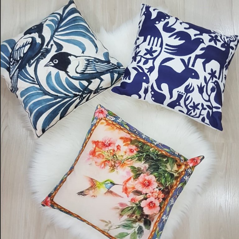 Karışık Desen Kırlent Kılıfı 3 lü Kombin Set
