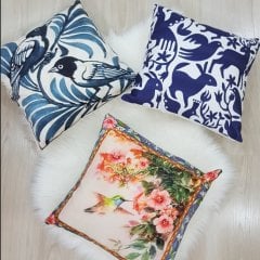 Karışık Desen Kırlent Kılıfı 3 lü Kombin Set