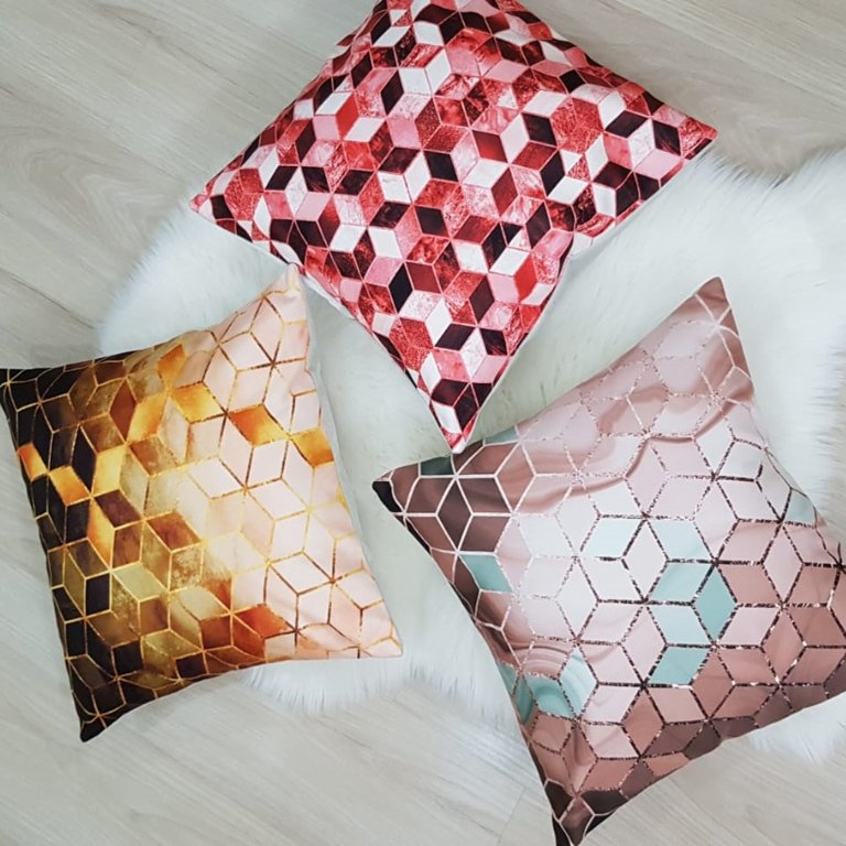 Küpler Desen Kırlent Kılıfı 3 lü Kombin Set