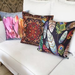 Karışık Desen Kırlent Kılıfı 3 lü Kombin Set
