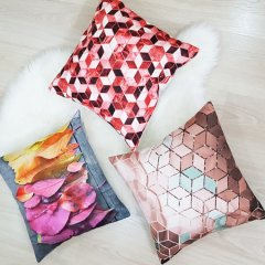 Karışık Desen Kırlent Kılıfı 3 lü Kombin Set