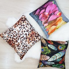 Karışık Desen Kırlent Kılıfı 3 lü Kombin Set