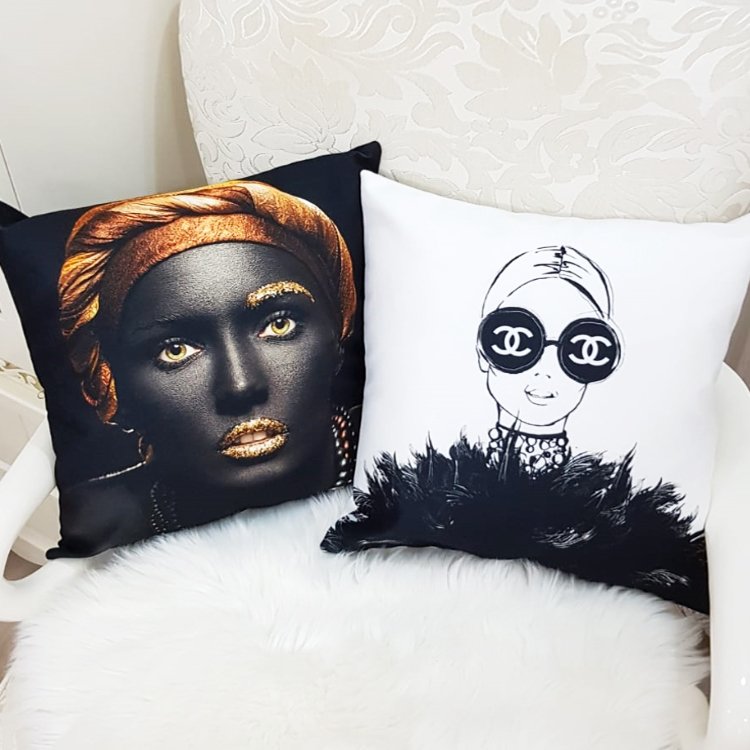 Karışık Desen Kırlent Kılıfı 2li Kombin Set