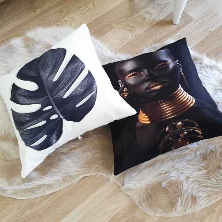 Karışık Desen Kırlent Kılıfı 2li Kombin Set