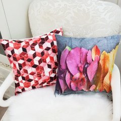 Karışık Desen Kırlent Kılıfı 2li Kombin Set