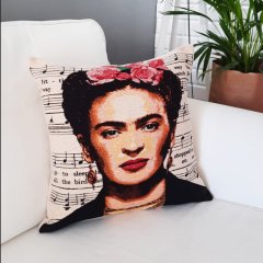 Goblen Dokuma Kırlent Kılıfı Frida 43x43cm