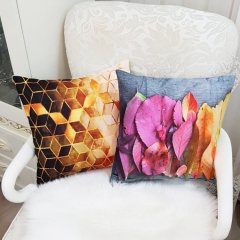 Karışık Desen Kırlent Kılıfı 2li Kombin Set