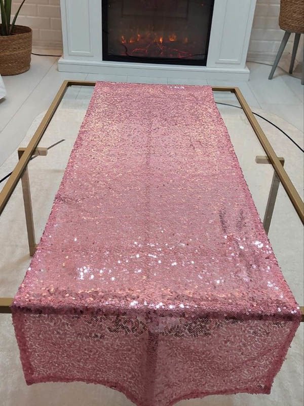 Pul Payetli 3mm İnce Pullu Runner 40x120cm