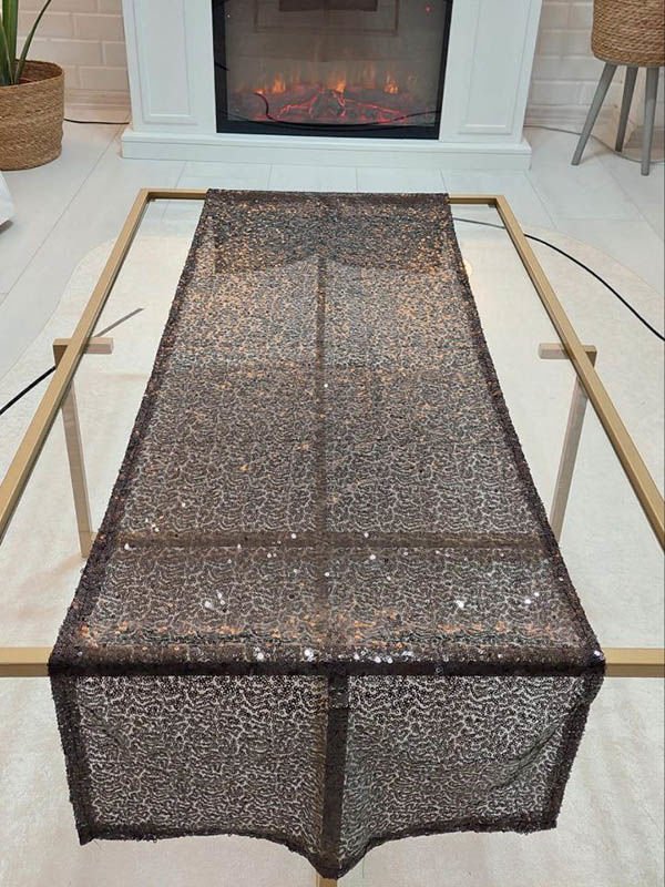 Pul Payetli 3mm İnce Pullu Runner 40x120cm