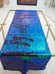 Pul Payetli 5mm Çift Renkli Runner 40x120cm
