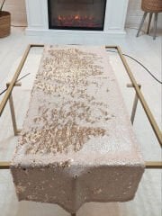 Pul Payetli 5mm Çift Renkli Runner 40x120cm
