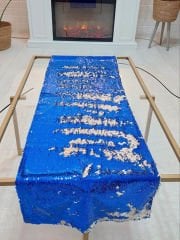 Pul Payetli 5mm Çift Renkli Runner 40x120cm