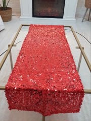 Pul Payetli 6mm Armut Gözyaşı Runner 40x120cm