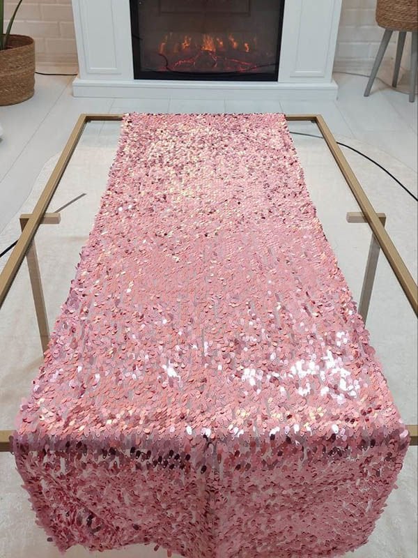 Pul Payetli 6mm Armut Gözyaşı Runner 40x120cm