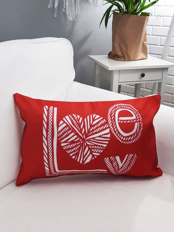 Sevgililer Günü Temalı Kırlent Kılıfı 35x55cm