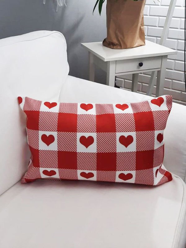 Sevgililer Günü Temalı Kırlent Kılıfı 35x55cm