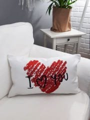 Sevgililer Günü Temalı Kırlent Kılıfı 35x55cm