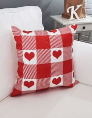 Sevgililer Günü Temalı Kırlent Kılıfı 43x43cm