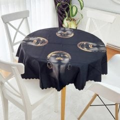 Trend Black Face Desen Masa Örtüsü