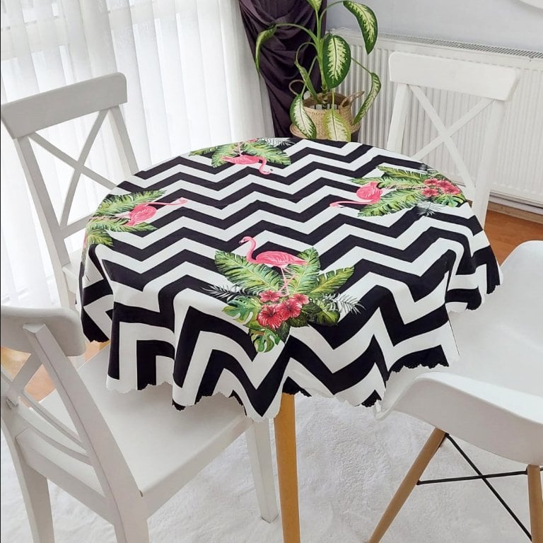 Tropik Zigzag Desen Masa Örtüsü