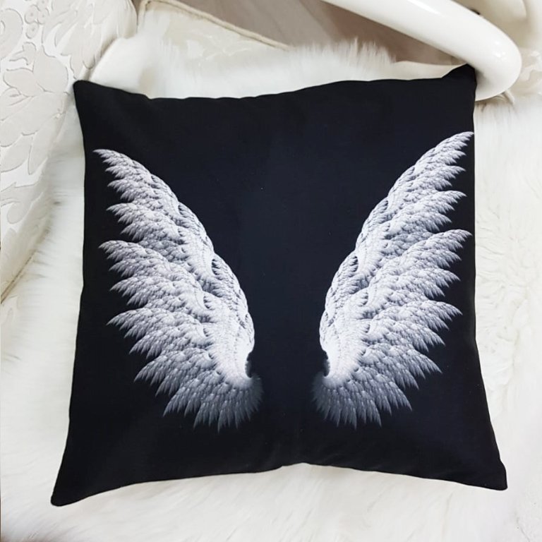 Trend Melek Desen Kırlent Kılıfı 43x43cm
