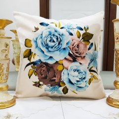Çiçek Bahçesi Baskılı Kırlent Kılıfı 43x43cm