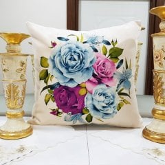 Çiçek Bahçesi Baskılı Kırlent Kılıfı 43x43cm