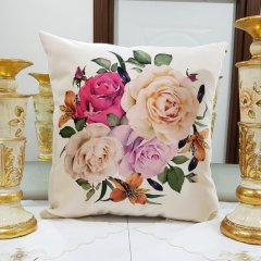 Çiçek Bahçesi Baskılı Kırlent Kılıfı 43x43cm