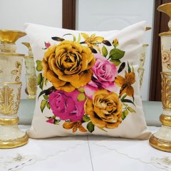 Çiçek Bahçesi Baskılı Kırlent Kılıfı 43x43cm