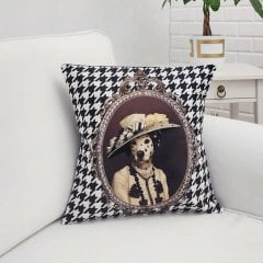 Sevimli Hayvan Figür Baskılı Kırlent Kılıfı 43x43cm