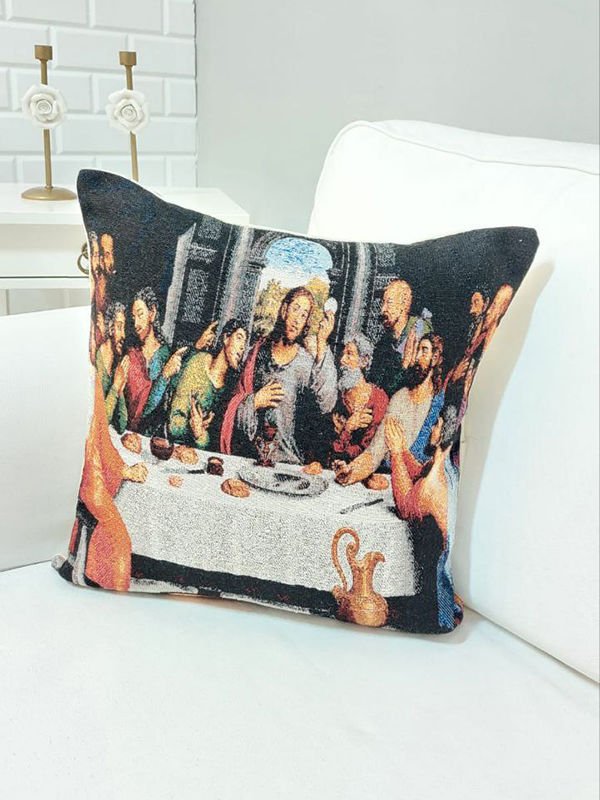 Goblen Dokuma Kırlent Kılıfı 43x43cm