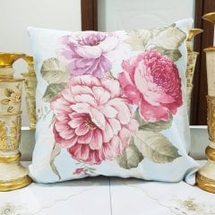 Çiçek Bahçesi Baskılı Kırlent Kılıfı 43x43cm