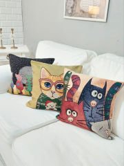 Goblen Dokuma Kırlent Kılıfı 3lü Karışık Kombin Set