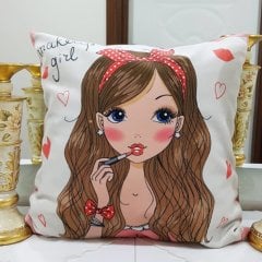 Anime Baskılı Kırlent Kılıfı 43x43cm
