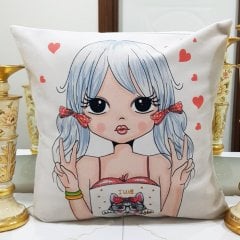 Anime Baskılı Kırlent Kılıfı 43x43cm