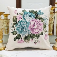 Çiçek Bahçesi Baskılı Kırlent Kılıfı 43x43cm
