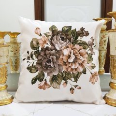 Çiçek Bahçesi Baskılı Kırlent Kılıfı 43x43cm