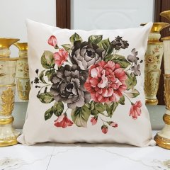 Çiçek Bahçesi Baskılı Kırlent Kılıfı 43x43cm