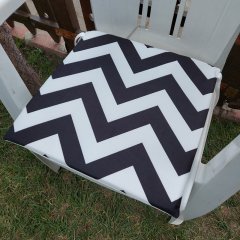 Trend Desen Zigzag Sandalye Minderi 43x43cm