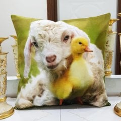 Animal Baskılı Kırlent Kılıfı 43x43cm