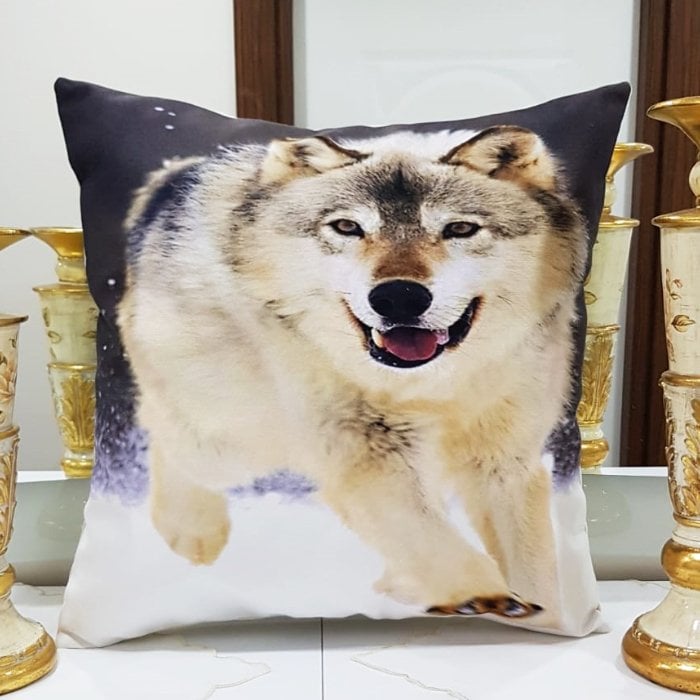 Animal Baskılı Kırlent Kılıfı 43x43cm