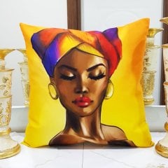 African Baskılı Kırlent Kılıfı 43x43cm