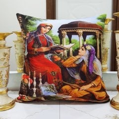 Tablo Baskılı Kırlent Kılıfı 43x43cm